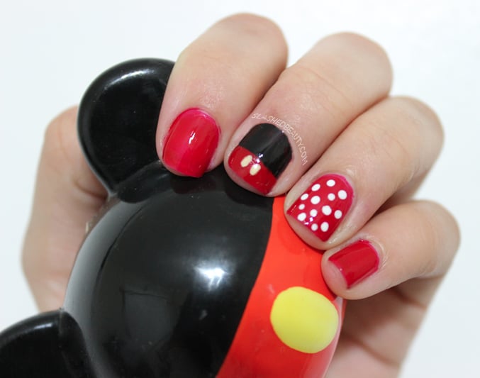 Mickey & Minnie Mouse Inspired Nail Art