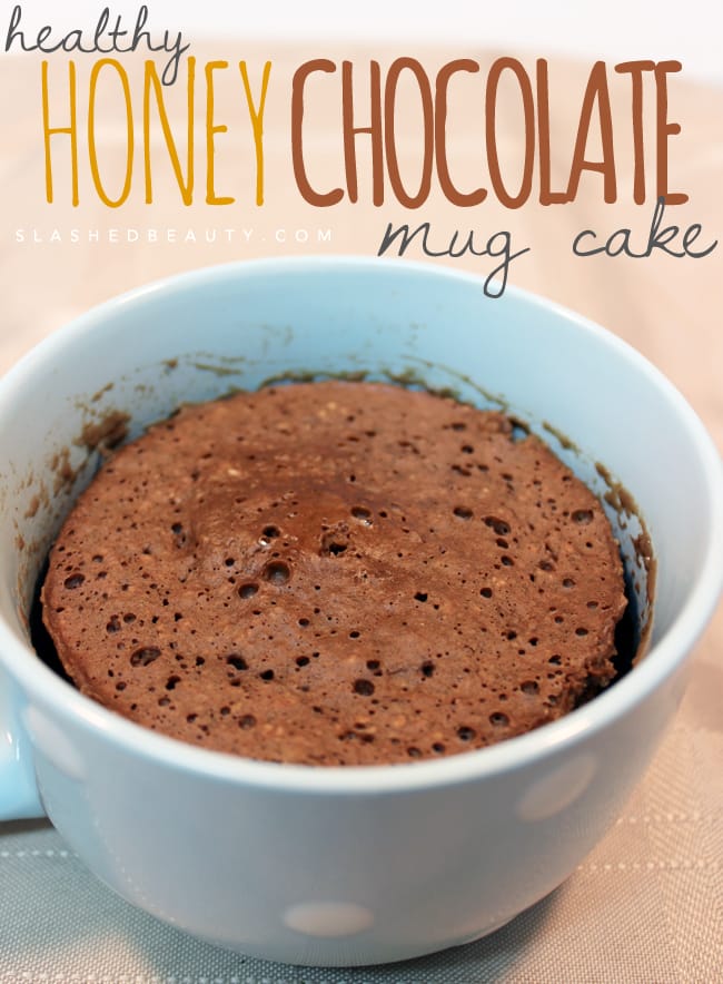 Healthy Honey Chocolate Mug Cake Recipe | Slashed Beauty