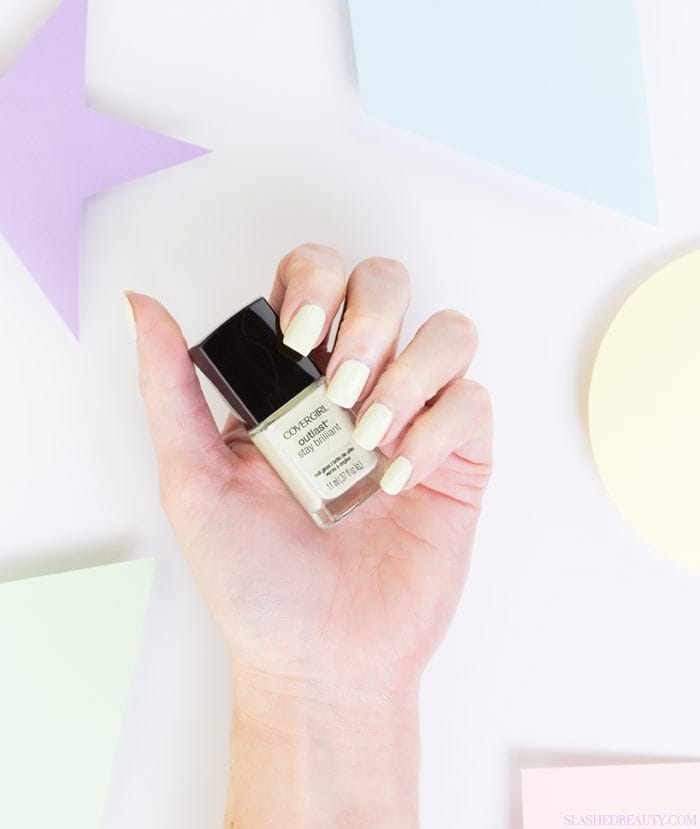 Budget-Friendly-Pastel-Polish-Cover-Girl-Salt-Water-Taffy | Slashed Beauty 5 Pastel Drugstore Nail Polishes You Need Right Now: #2 Covergirl Outlast Stay Brilliant Salt Water Taffy