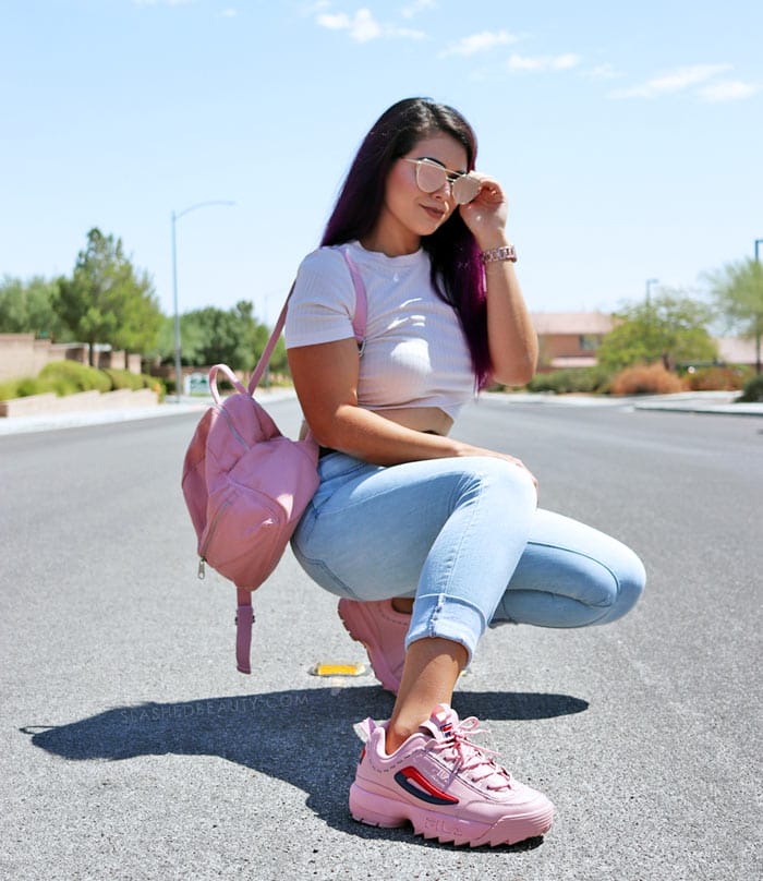pink chunky filas