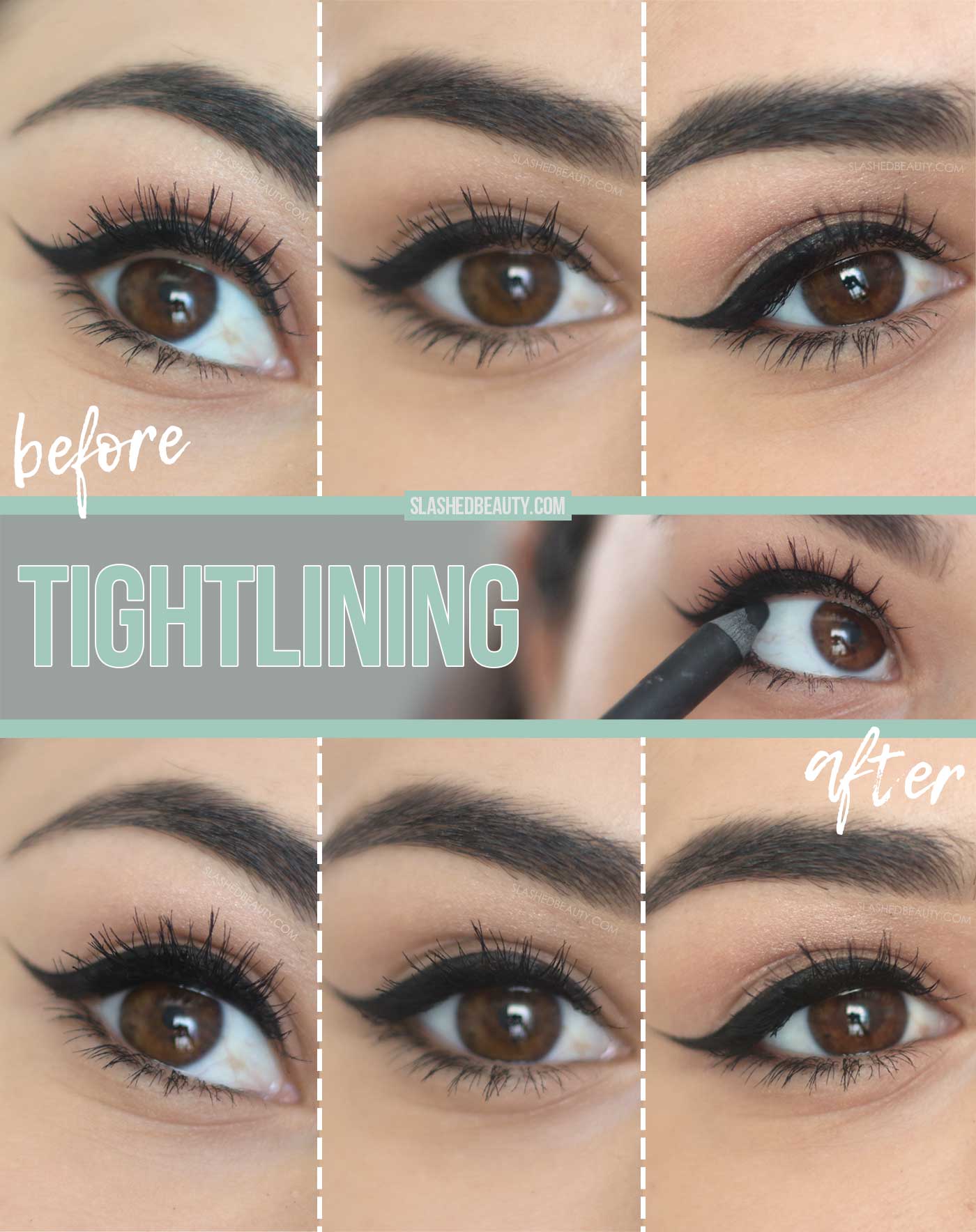 what-is-tightlining-before-after | Slashed Beauty 5 Best Drugstore Eyeliners for Tightlining | What is tightlining eyeliner? | How to tightline eyes | Slashed Beauty