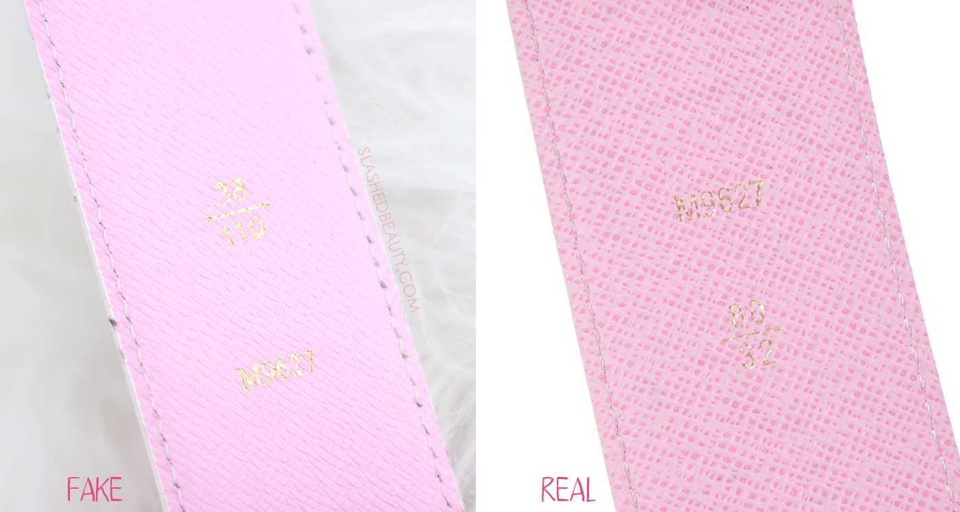 LOUIS-Vuitton-belt-model-number | Slashed Beauty How to Tell a Fake Louis Vuitton Belt in 5 Steps | How to Avoid Fake Louis Vuitton Scams | Real vs. Fake Louis Vuitton Belt | Slashed Beauty