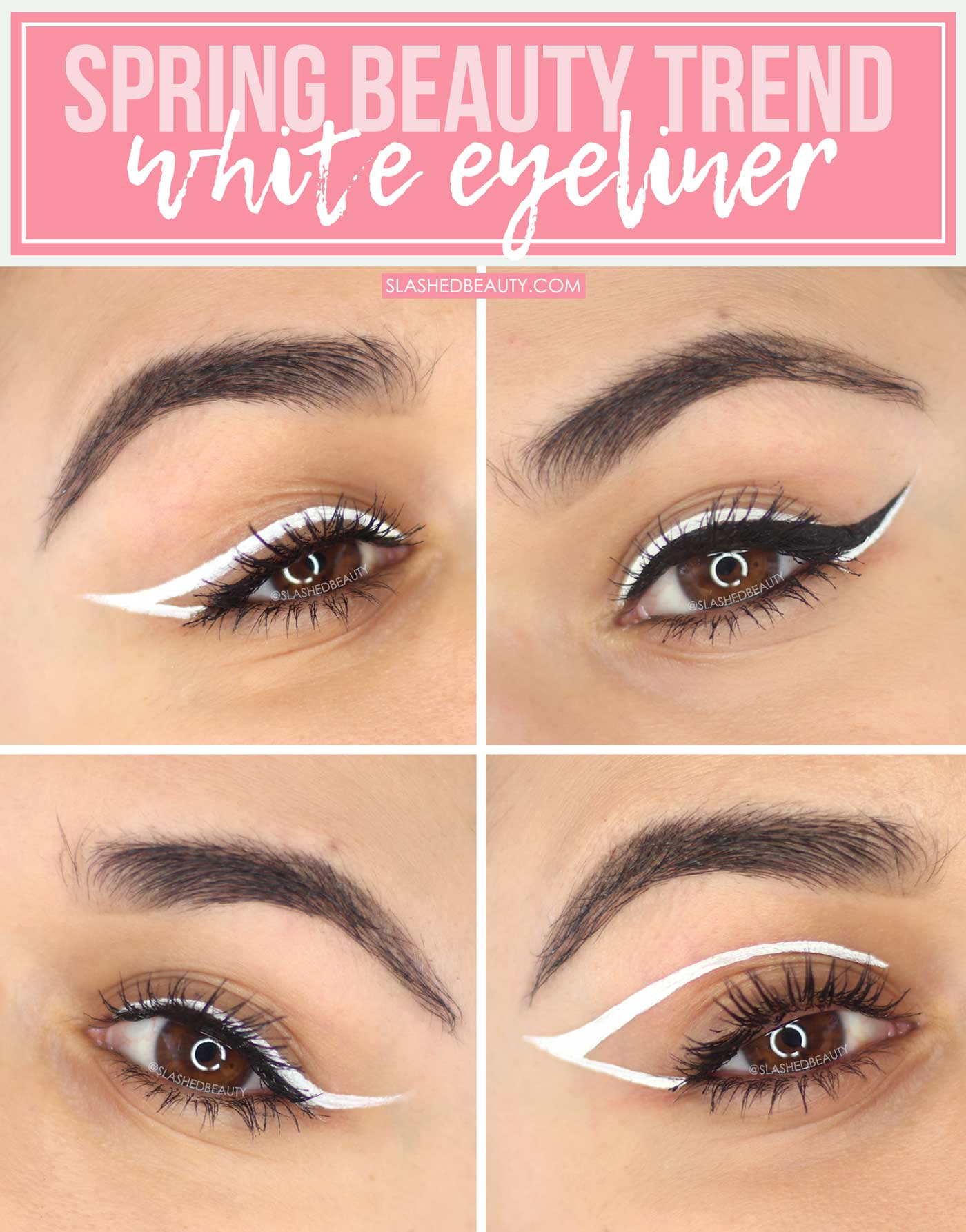 How to Wear White Eyeliner Looks for Spring | Slashed Beauty, image size:1400x1786