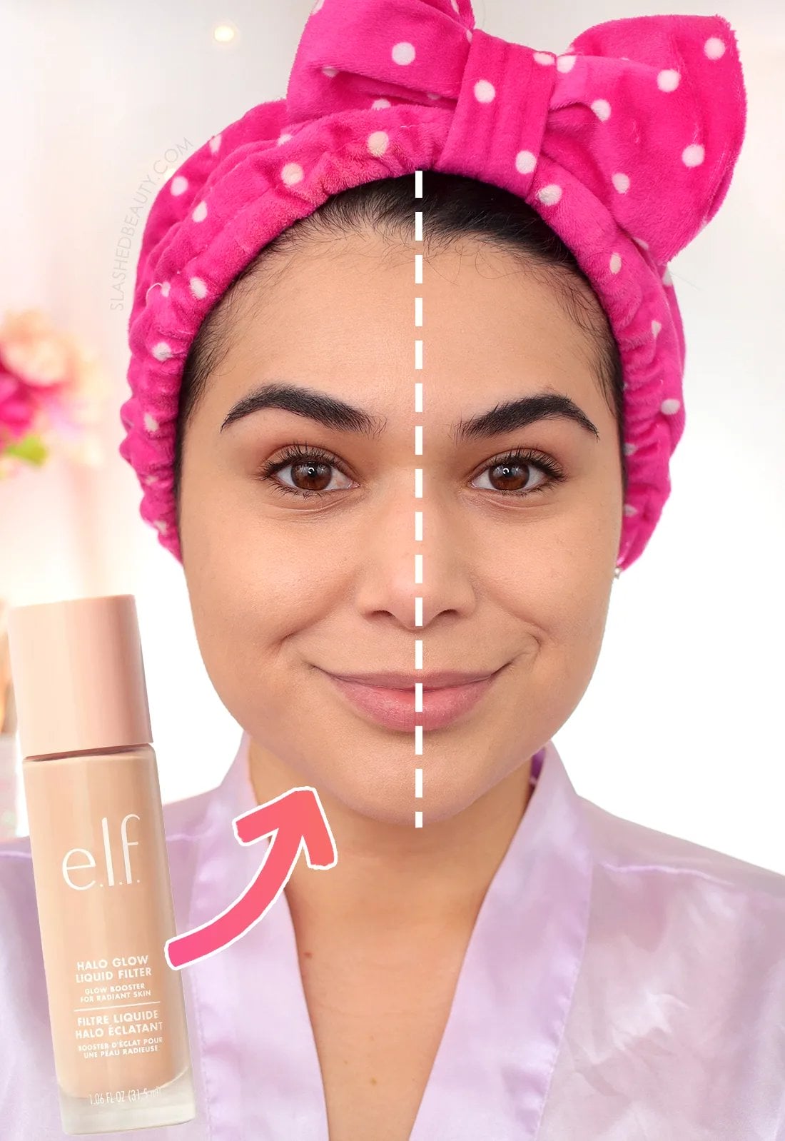 ELF-halo-glow-before-after | Slashed Beauty Before and after using elf Halo Glow Liquid Filter | Review | Slashed Beauty