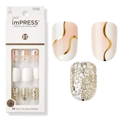 taylor-swift-fearless-inspired-nails | Slashed Beauty Kiss Impress Short Length Press On Manicure - Astound | Taylor Swift Fearless Inspired Press On Nails | Slashed Beauty