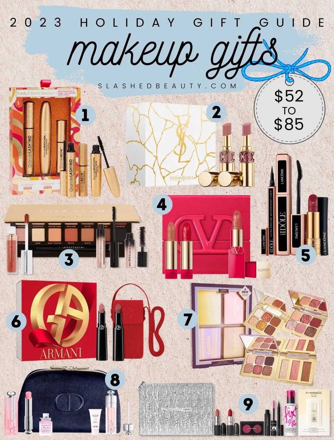 2023-holiday-makeup-gifts-under-100 copy | Slashed Beauty Collage with header: 2023 Holiday Gift Guide - Makeup Gifts - | 2023 Holiday Makeup Gift Sets for Every Budget | Slashed Beauty