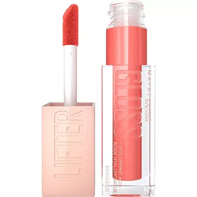 maybelline-lifter-gloss-peach-ring | Slashed Beauty Maybelline Candy Drop Lifter Gloss in Peach Ring | Color of the Year: Peach Fuzz Makeup | Slashed Beauty