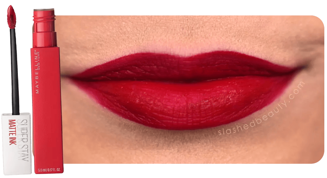 maybelline-pioneer-swatch | Slashed Beauty Maybelline SuperStay Matte Ink in Pioneer Lip Swatch Close Up | Slashed Beauty