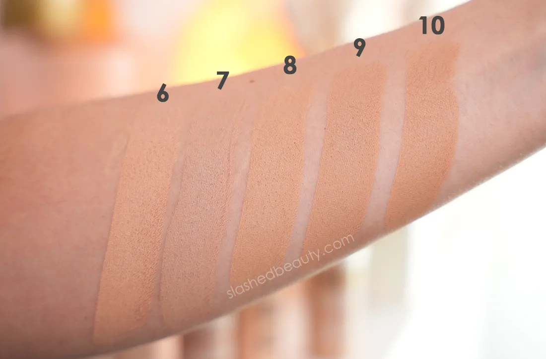 milani-skin-tint-stick-swatches | Slashed Beauty Swatches of Milani Ultra Blur Skin Tint Stick in 6, 7, 8, 9, 10 | Slashed Beauty