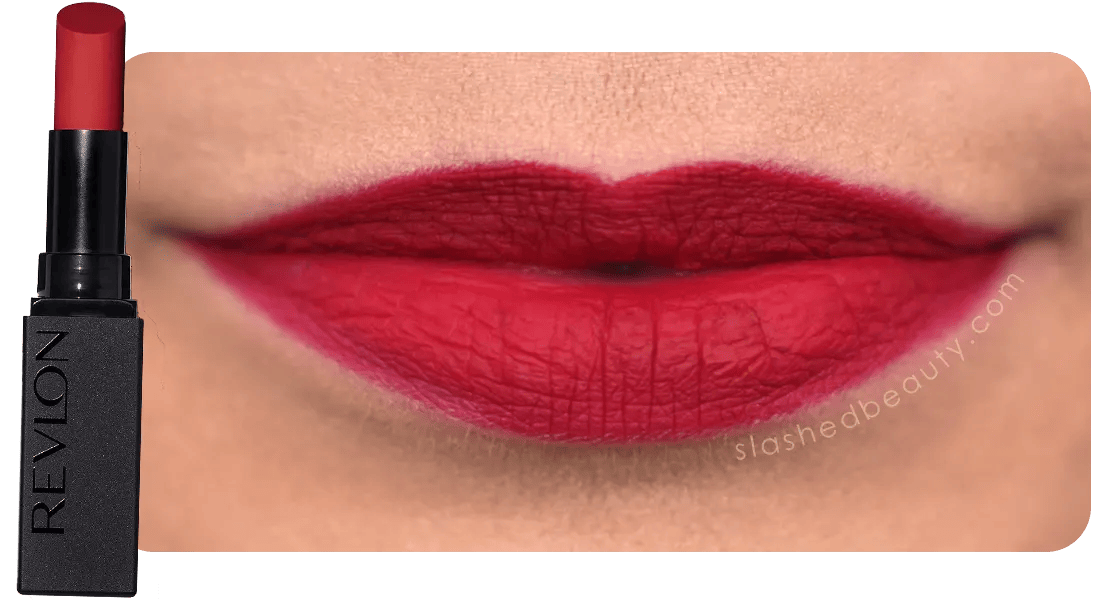 revlon-breadwinners-watch | Slashed Beauty Revlon ColorStay Suede Ink Lipstick in Bread Winner Lip Swatch Close Up | Slashed Beauty